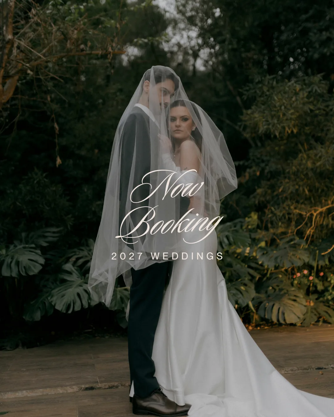 Now booking announcement feed post template for wedding planners