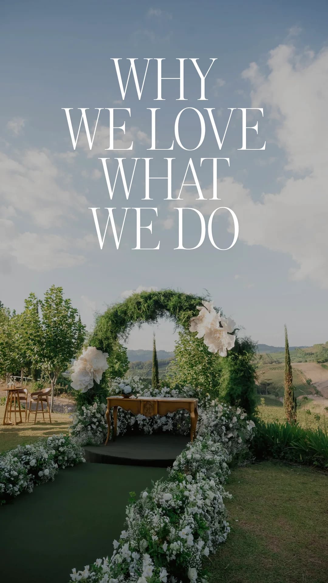 Behind-the-scenes Instagram Story template about why wedding planners love what they do