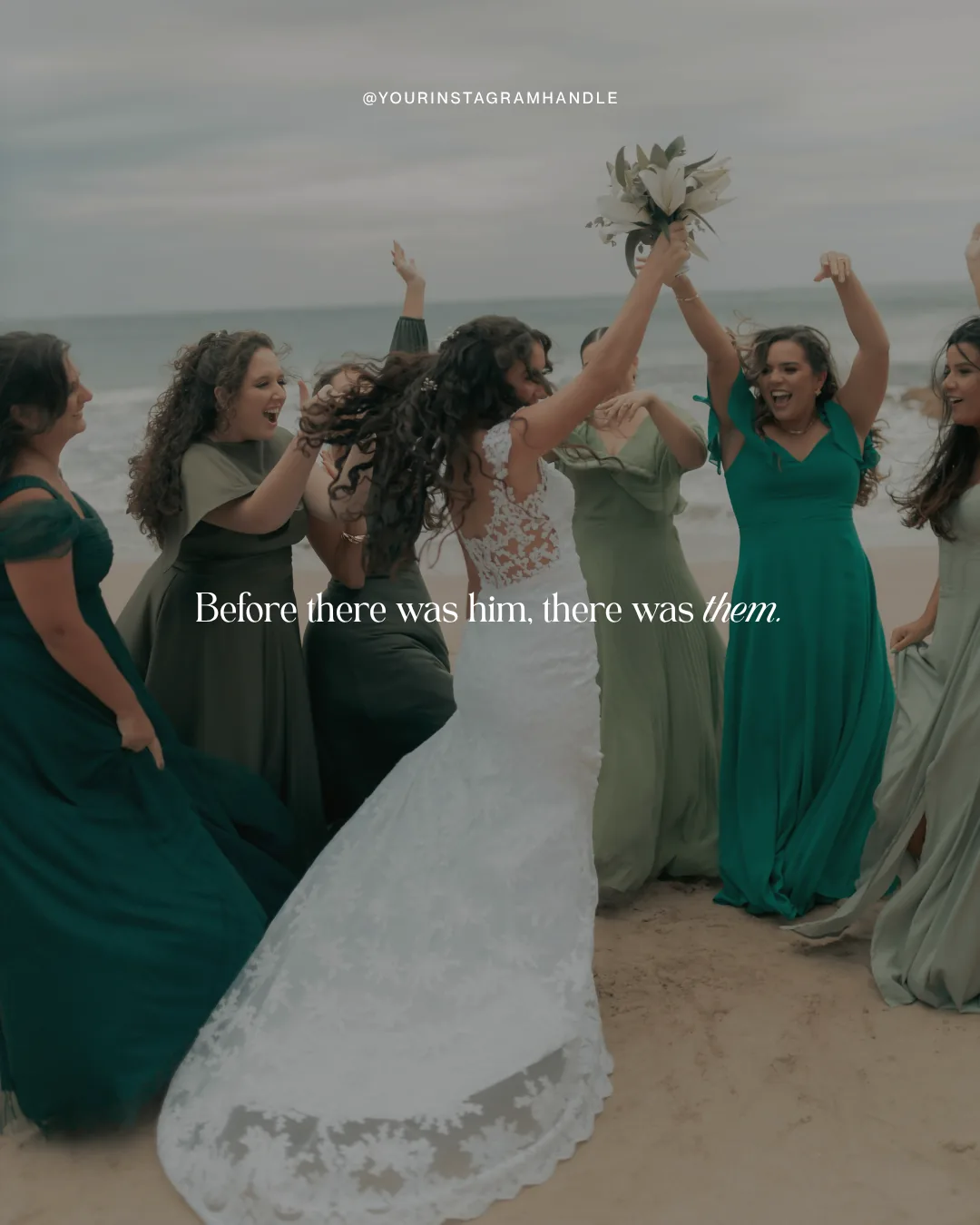 Before there was him there was them, trending wedding feed post idea